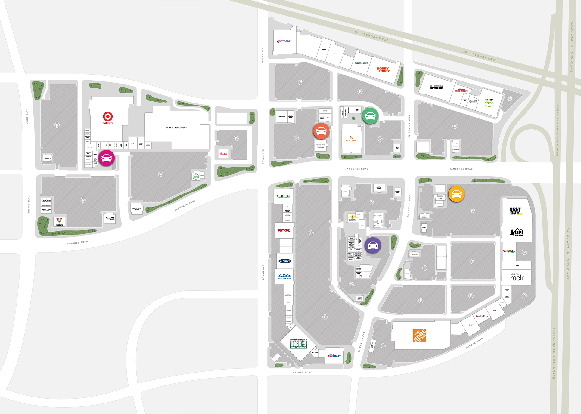 Curbside To-Go Map at The Market Place