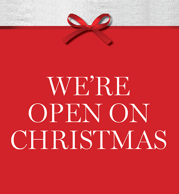 We're Open on Christmas Day