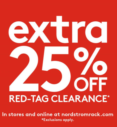 Nordstrom Rack: Save an extra 25% during the Clear the Rack sale