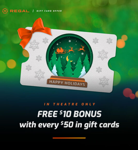 Regal Edwards Holiday Gift Card Promotion The Market Place